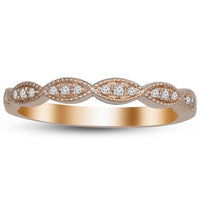 Thumbnail for LADIES STACKABLE RINGS 1/15 CT ROUND DIAMOND 14K ROSE GOLD