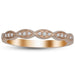 LADIES STACKABLE RINGS 1/15 CT ROUND DIAMOND 14K ROSE GOLD