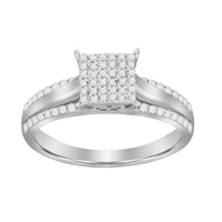 Thumbnail for LADIES RING 1/5 CT ROUND DIAMOND 10K WHITE GOLD