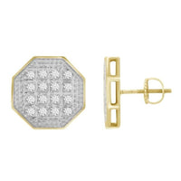 Thumbnail for MEN'S EARRING 1/10 CT ROUND DIAMOND 10K YELLOW GOLD