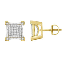 Thumbnail for MEN'S EARRINGS 1 CT ROUND DIAMOND 10K YELLOW GOLD