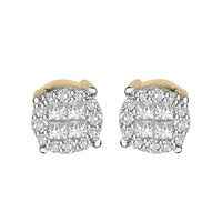 Thumbnail for LADIES EARRINGS 1 CT ROUND/PRINCESS DIAMOND 14K WHITE GOLD