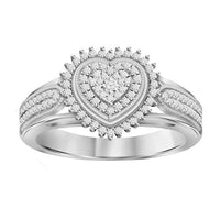 Thumbnail for LADIES RING 1/3 CT ROUND DIAMOND 10K WHITE GOLD