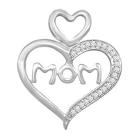 Thumbnail for LADIES PENDANT 1/15 CT ROUND DIAMOND SILVER