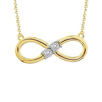 Thumbnail for LADIES PENDANT WITH CHAIN 1/10 CT ROUND DIAMOND 10K YELLOW GOLD