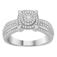 Thumbnail for LADIES RING 1/2 CT ROUND DIAMOND 10K WHITE GOLD