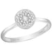 LADIES RING 1/6 CT ROUND DIAMOND 10K WHITE GOLD