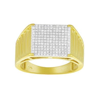 Thumbnail for MEN'S RING 1/2 CT ROUND DIAMOND 10K YELLOW GOLD