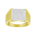 MEN'S RING 1/2 CT ROUND DIAMOND 10K YELLOW GOLD