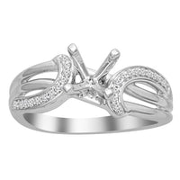 Thumbnail for LADIES ENGAGEMENT RING SETTING 1/10 CT TW ROUND DIAMOND 18K WHITE GOLD-CTR 1 CT (THE CENTER DIAMOND IS SOLD SEPARATELY)