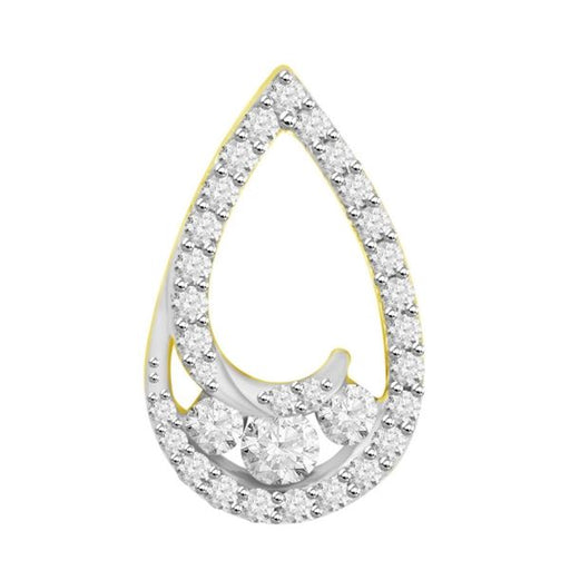 LADIES PENDANT 1/3 CT ROUND DIAMOND 10K YELLOW GOLD