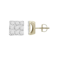 Thumbnail for MEN'S EARRINGS 1/4 CT ROUND DIAMOND 10K WHITE GOLD