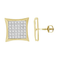 Thumbnail for MEN'S EARRINGS 1/4 CT ROUND DIAMOND 10K YELLOW GOLD