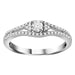 LADIES RING 1/4 CT ROUND DIAMOND 10K WHITE GOLD