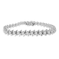 Thumbnail for LADIES BRACELET 5 CT ROUND DIAMOND 14K WHITE GOLD