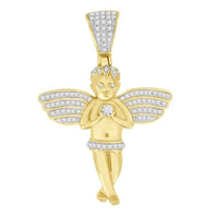 Thumbnail for MEN'S CHARM 1/4 CT ROUND DIAMOND 10K YELLOW GOLD