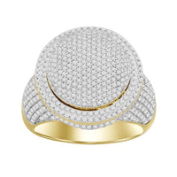 Thumbnail for MEN'S RING 2 CT ROUND DIAMOND 10K YELLOW GOLD
