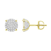 Thumbnail for MEN'S EARRINGS 1/6 CT ROUND DIAMOND 10K YELLOW GOLD