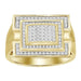 MEN'S RING 1/3 CT ROUND DIAMOND 10K YELLOW GOLD