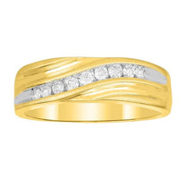 Thumbnail for MEN'S RING 1/4 CT ROUND DIAMOND 10K YELLOW GOLD