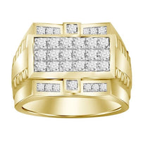 Thumbnail for MEN'S RING 3/4 CT ROUND DIAMOND 10K YELLOW GOLD
