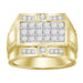 MEN'S RING 3/4 CT ROUND DIAMOND 10K YELLOW GOLD