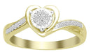 LADIES RING 1/10 CT ROUND DIAMOND 10K YELLOW GOLD