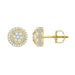 MEN'S EARRINGS 1/2 CT ROUND DIAMOND 10K YELLOW GOLD