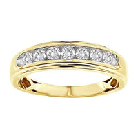 Thumbnail for MEN'S BAND 1/2 CT ROUND DIAMOND 10K YELLOW GOLD