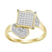 LADIES RING 3/8 CT ROUND/BAGUETTE DIAMOND 10K YELLOW GOLD