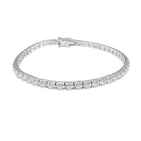 Thumbnail for LADIES BRACELET 3 CT ROUND DIAMOND 14K WHITE GOLD