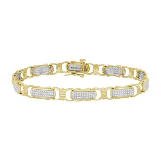 LADIES BRACELET 3/4 CT ROUND DIAMOND 10K YELLOW GOLD