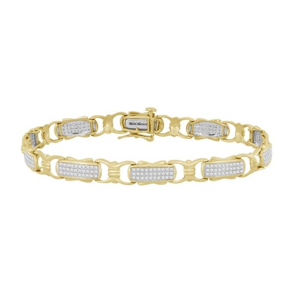 LADIES BRACELET 3/4 CT ROUND DIAMOND 10K YELLOW GOLD