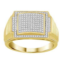 Thumbnail for MEN'S RING 1/2 CT ROUND DIAMOND 10K YELLOW GOLD