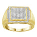 MEN'S RING 1/2 CT ROUND DIAMOND 10K YELLOW GOLD