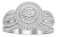 Thumbnail for LADIES BRIDAL RING SET 1/2 CT ROUND DIAMOND 10K WHITE GOLD