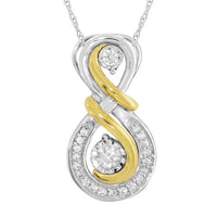 Thumbnail for LADIES PENDANT 1/4 CT ROUND DIAMOND 10K TT WHITE & YELLOW GOLD