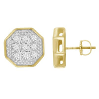Thumbnail for MEN'S EARRING 1/20 CT ROUND DIAMOND 10K YELLOW GOLD