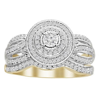 Thumbnail for LADIES BRIDAL RING SET 1/2 CT ROUND DIAMOND 14K YELLOW GOLD
