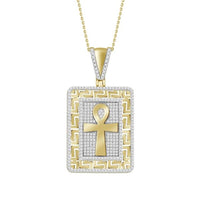 Thumbnail for MEN'S CHARM 3/4 CT ROUND DIAMOND 10K YELLOW GOLD