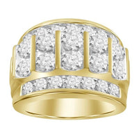 Thumbnail for MEN'S BAND 4 CT ROUND DIAMOND 10K YELLOW GOLD