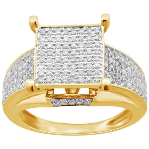 LADIES RING 5/8 CT ROUND DIAMOND 10K YELLOW GOLD