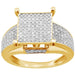 LADIES RING 5/8 CT ROUND DIAMOND 10K YELLOW GOLD