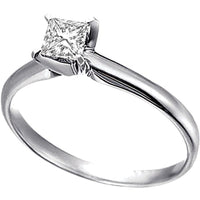 Thumbnail for LADIES RING 1/4 CT PRINCESS DIAMOND 14K WHITE GOLD