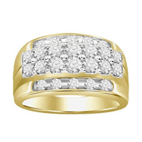 Thumbnail for MEN'S RING 2 CT ROUND DIAMOND 10K YELLOW GOLD
