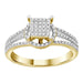 LADIES RING 1/3 CT ROUND DIAMOND 10K YELLOW GOLD