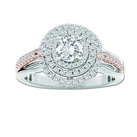 Thumbnail for LADIES RING 3/4 CT ROUND DIAMOND 14K TT WHITE & ROSE GOLD