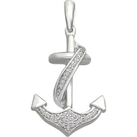 Thumbnail for LADIES PENDANT 1/20 CT ROUND DIAMOND 10K WHITE GOLD
