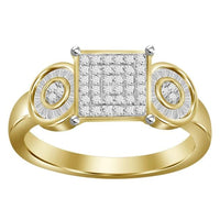 Thumbnail for LADIES RING 1/4 CT ROUND/BAGUETTE DIAMOND 10K YELLOW GOLD