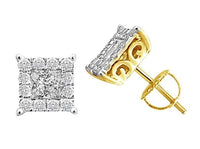 Thumbnail for LADIES EARRINGS 1/4 CT ROUND/PRINCESS DIAMOND 14K YELLOW GOLD